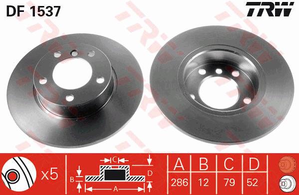 Tarcza hamulcowa TRW DF1537