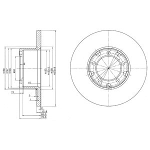 Tarcza hamulcowa DELPHI BG2265