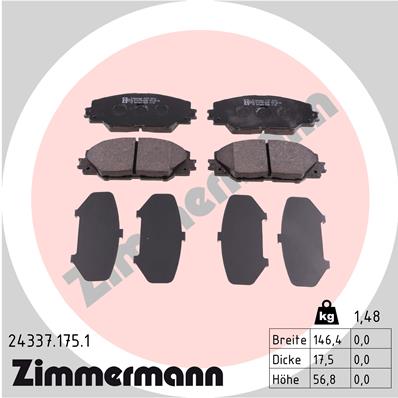 Klocki hamulcowe ZIMMERMANN 24337.175.1