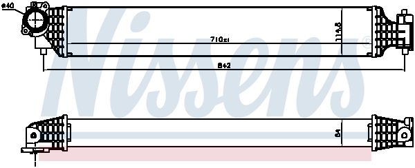 Chłodnica powietrza intercooler NISSENS 961527