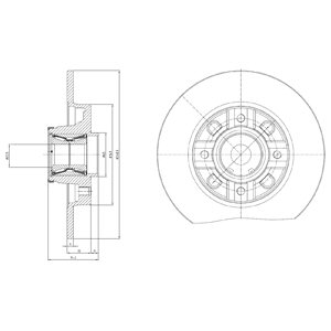 Tarcza hamulcowa DELPHI BG9116RSC