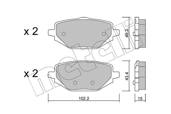 Klocki hamulcowe METELLI 22-1324-0