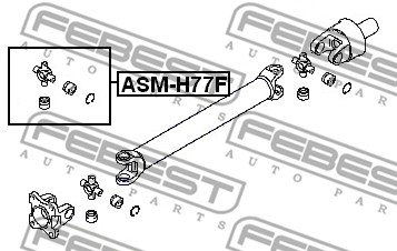 Łącznik wału napędowego FEBEST ASM-H77F