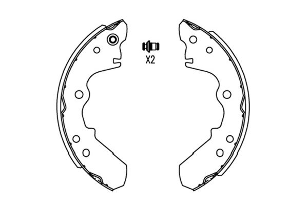 Zestaw szczęk hamulcowych KAVO PARTS KBS-3902