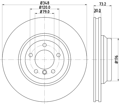 Tarcza hamulcowa HELLA 8DD 355 128-671