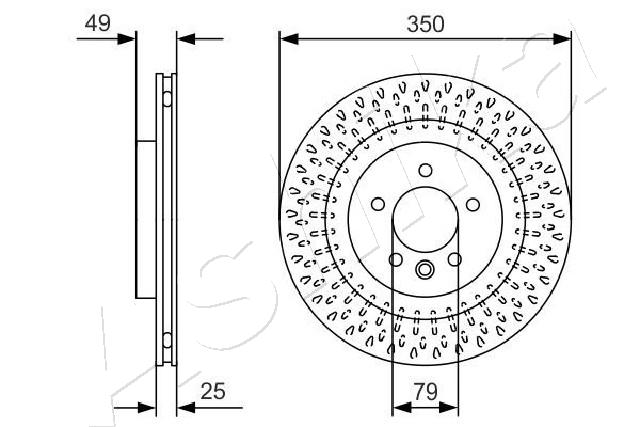 Tarcza hamulcowa ASHIKA 61-0L-L13C