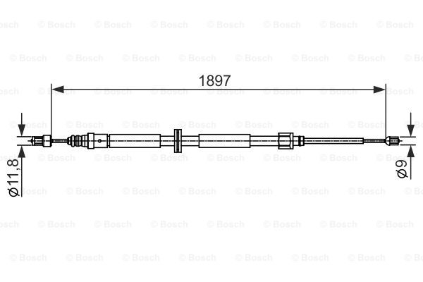 Linka hamulca ręcznego BOSCH 1 987 482 433