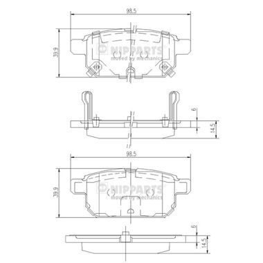 Klocki hamulcowe NIPPARTS N3618002