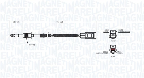 Czujnik  temperatury spalin MAGNETI MARELLI 172000167010