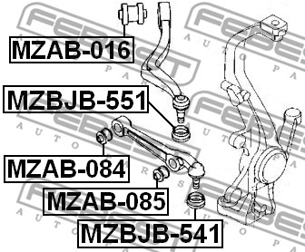 Tuleja wahacza FEBEST MZAB-085