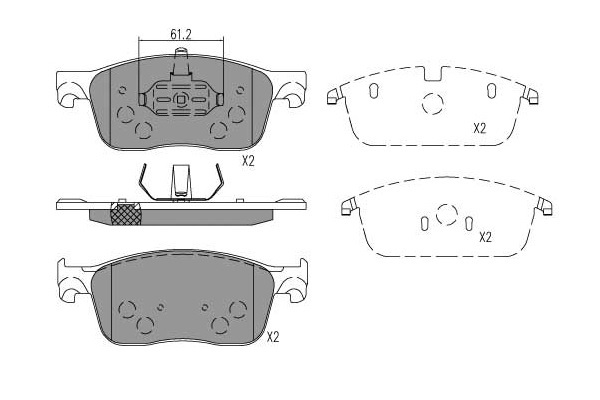 Klocki hamulcowe KAVO PARTS KBP-9155
