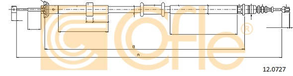 Linka hamulca ręcznego COFLE 12.0727