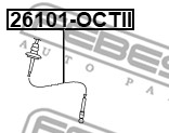 Cięgno zamka pokrywy komory silnika FEBEST 26101-OCTII