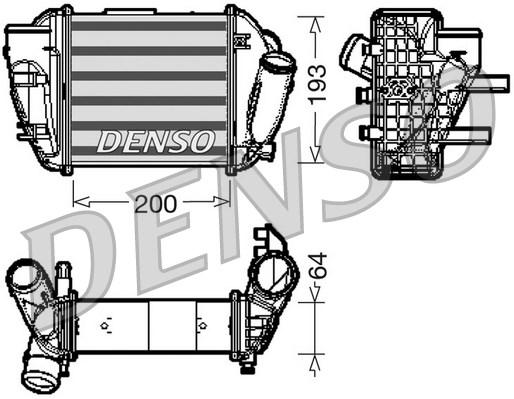 Chłodnica powietrza intercooler DENSO DIT02005