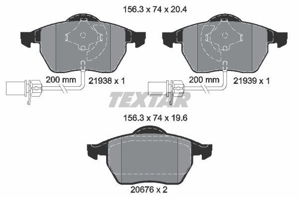 Klocki hamulcowe TEXTAR 2193801