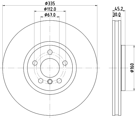 Tarcza hamulcowa HELLA 8DD 355 133-111