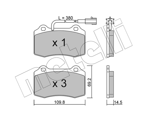 Klocki hamulcowe METELLI 22-0251-8