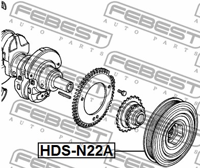 Koło pasowe wału korbowego FEBEST HDS-N22A