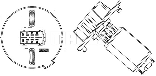 Opornik wentylatora MAHLE ABR 57 000P