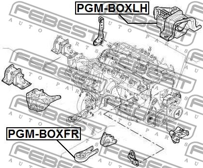Poduszka silnika FEBEST PGM-BOXLH