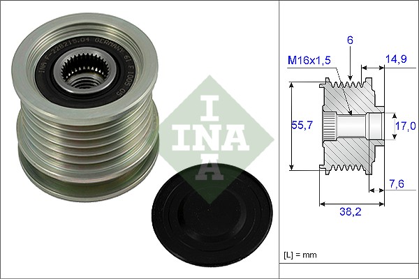 Sprzęgło alternatora INA 535 0013 10