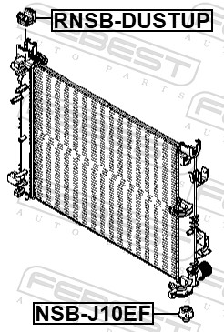 Zawieszenie, chłodnica FEBEST RNSB-DUSTUP