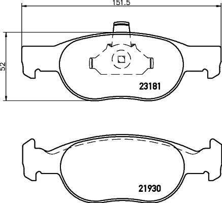 Klocki hamulcowe HELLA 8DB 355 008-431