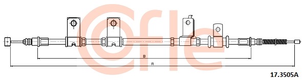 Linka hamulca ręcznego COFLE 92.17.3505A