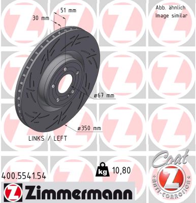 Tarcza hamulcowa ZIMMERMANN 400.5541.54