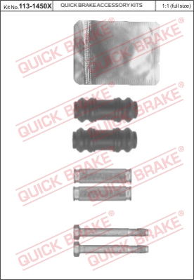 Zestaw tulei prowadzących zacisk hamulca QUICK BRAKE 113-1450X