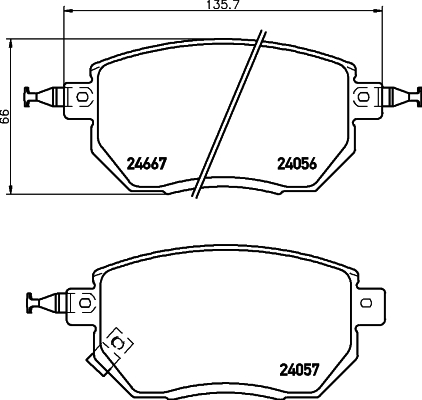 Klocki hamulcowe HELLA 8DB 355 011-101