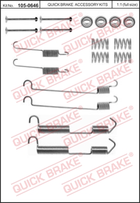 Zestaw dodatków do szczęk hamulcowych QUICK BRAKE 105-0646