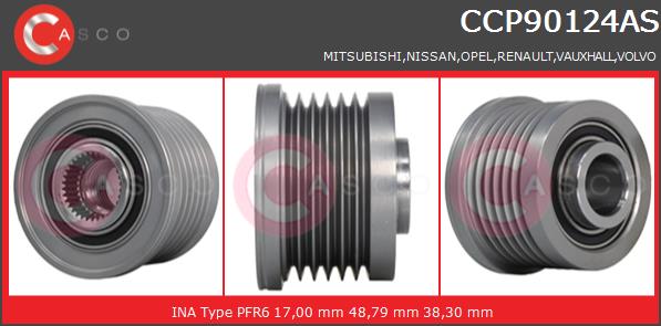 Koło pasowe alternatora CASCO CCP90124AS