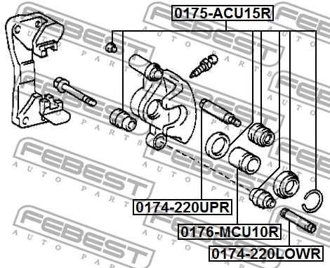Zestaw naprawczy zacisku FEBEST 0175-ACU15R