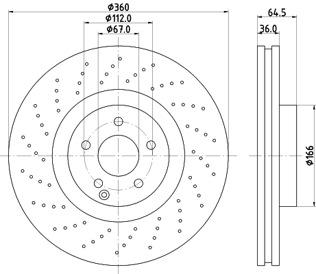 Tarcza hamulcowa HELLA 8DD 355 127-961