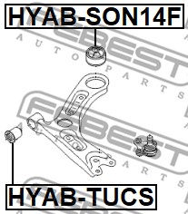 Tuleja wahacza FEBEST HYAB-SON14F