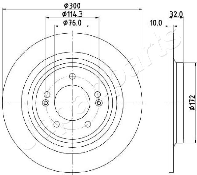 Tarcza hamulcowa JAPANPARTS DP-H25C