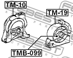 Poduszka silnika FEBEST TM-10
