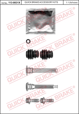 Zestaw tulei prowadzących zacisk hamulca QUICK BRAKE 113-0031X