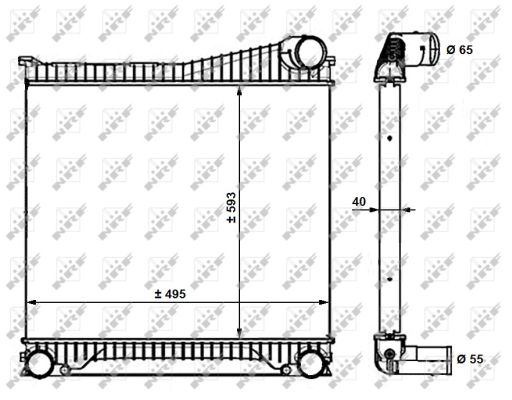 Chłodnica powietrza intercooler NRF 30913