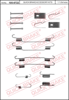 Zestaw dodatków do szczęk hamulcowych QUICK BRAKE 105-0722