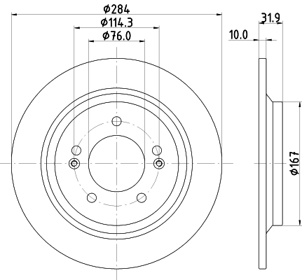 Tarcza hamulcowa HELLA 8DD 355 126-651