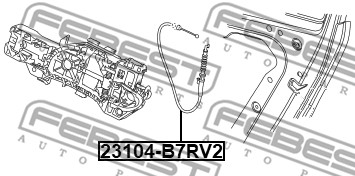 Cięgno zamka drzwi FEBEST 23104-B7RV2