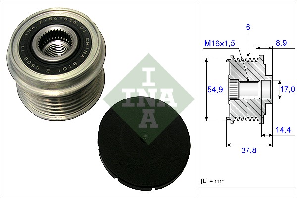 Sprzęgło alternatora INA 535 0217 10