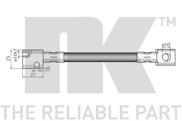 Przewód hamulcowy elastyczny NK 853635