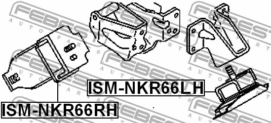 Poduszka silnika FEBEST ISM-NKR66RH
