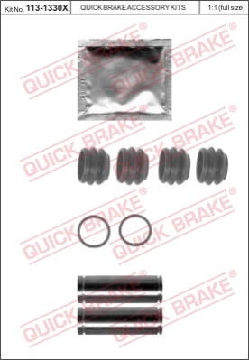 Zestaw tulei prowadzących zacisk hamulca QUICK BRAKE 113-1330X