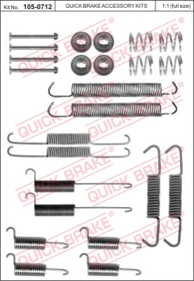 Zestaw dodatków do szczęk hamulcowych QUICK BRAKE 105-0712