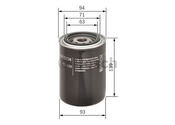 Filtr oleju BOSCH 0 451 103 238