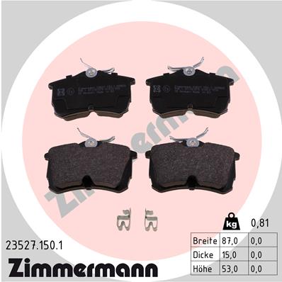 Klocki hamulcowe ZIMMERMANN 23527.150.1